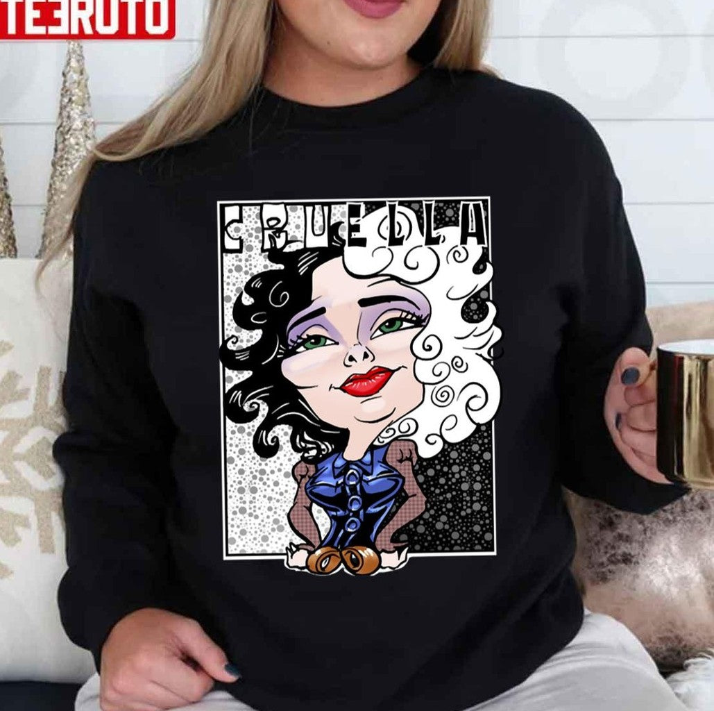 Chibi Cruella Lovely 101 Dalmatians Unisex Sweatshirt