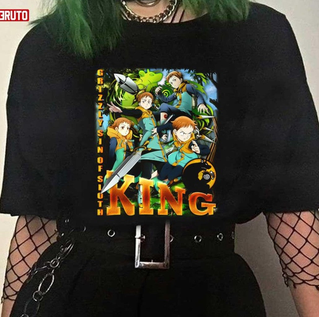 Character Nanatsu No Taizai Grizzly Sin Of Sloth The Seven Deadly Sins King 7 Deadly Sins Anime Unisex T-Shirt