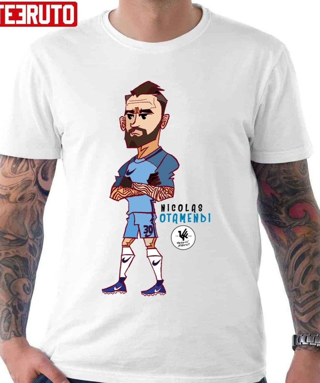 Chibi Nicolás Otamendi Manchester City Footballer Unisex T-Shirt