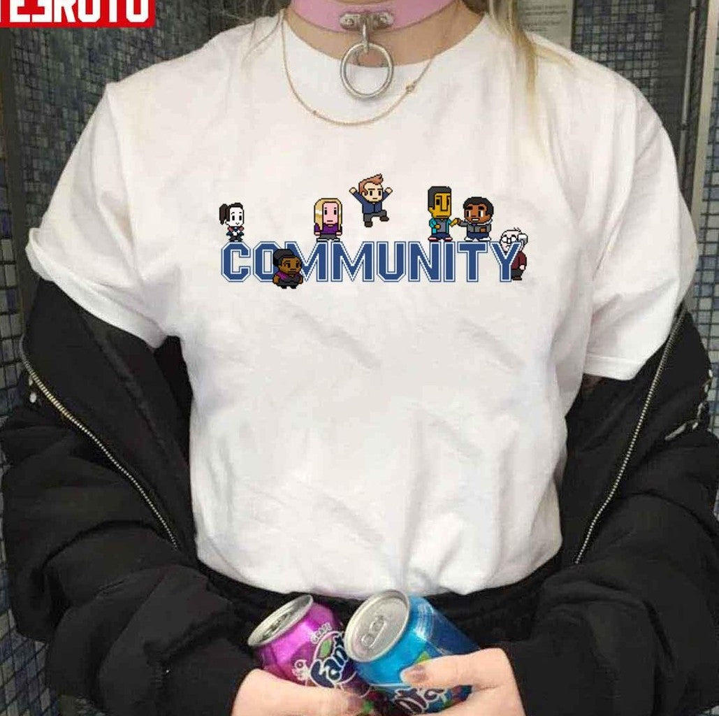 Chibi Community Logo With Characters Unisex T-shirt
