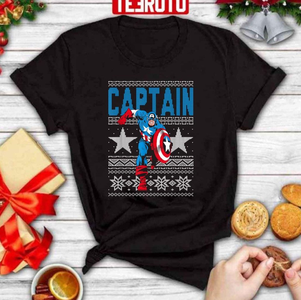 Captain American Stars Ugly Christmas Unisex Sweatshirt