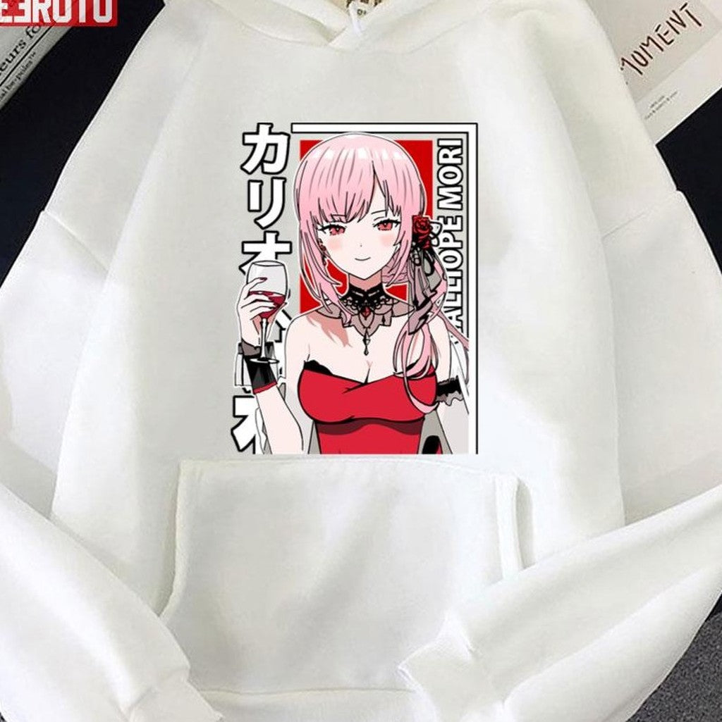 Calliope Mori Red Dress Hololive En Unisex Hoodie