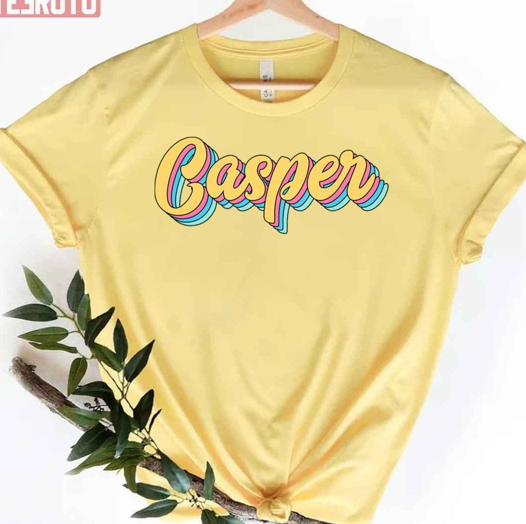Casper Retro Yellow Script Unisex T-Shirt