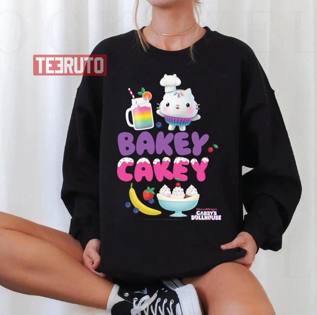 Cakey Cat Bakey Cakey Gabby's Dollhouse Unisex T-Shirt