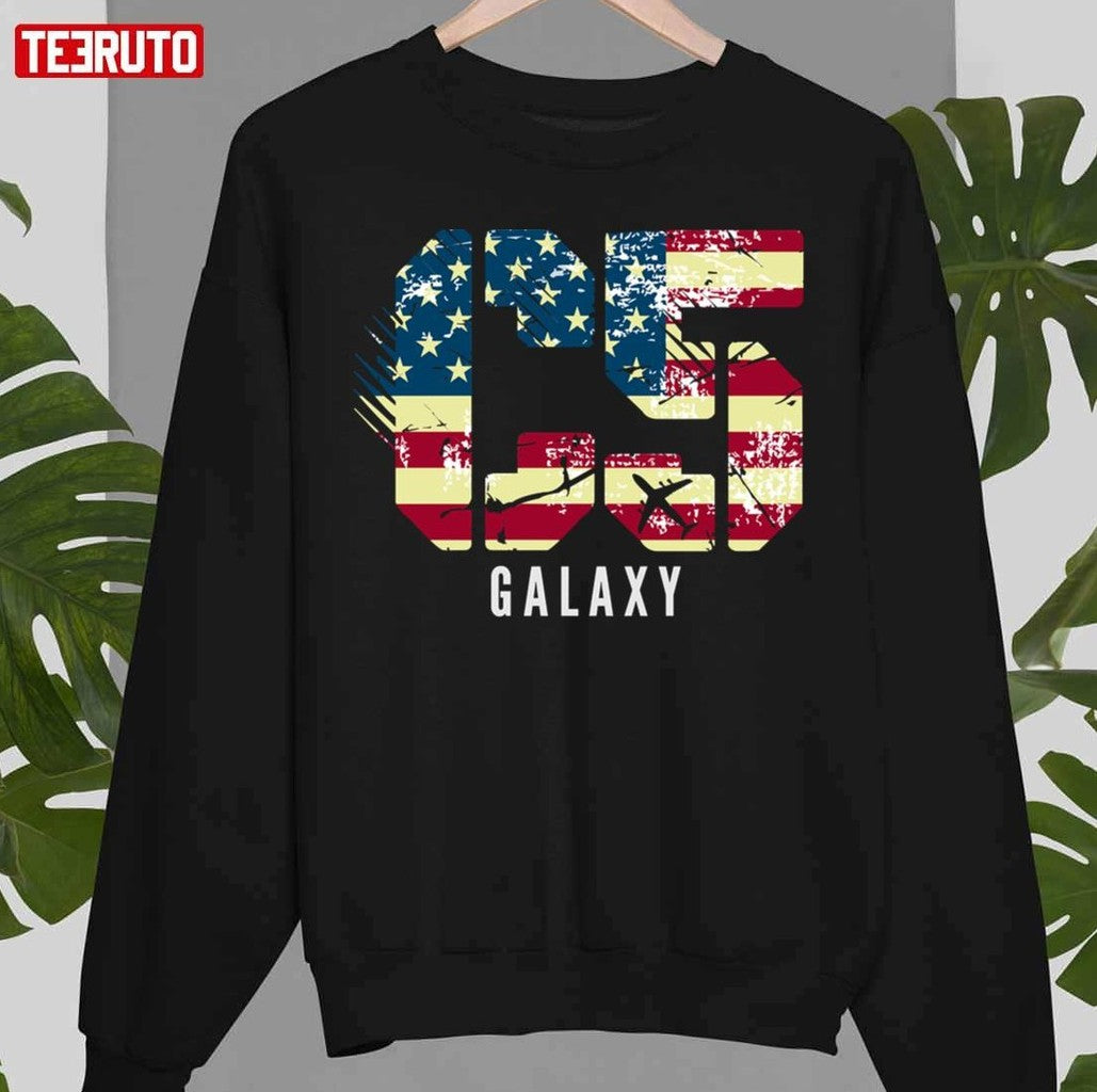C5 Galaxy Transport Airplane Distressed Flag Unisex T-Shirt