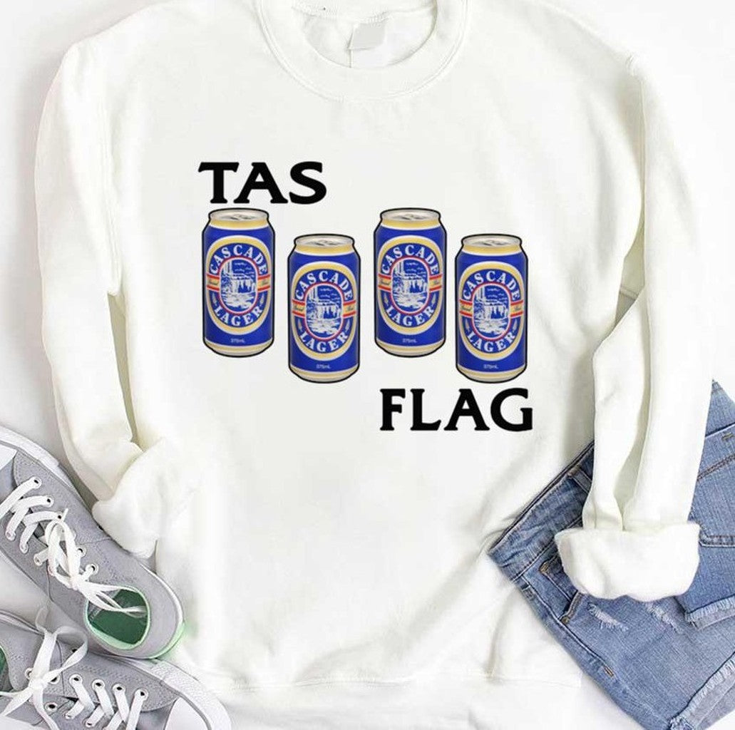 Cascade Lager Breakfast Of Champions Tas Flag Black Flag Unisex T-Shirt