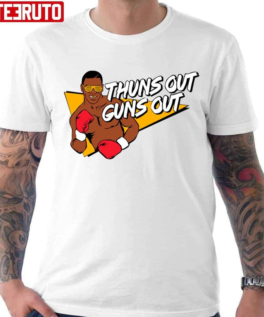 Cartoon Art Mike Tyson Thuns Out Guns Out Unisex T-shirt