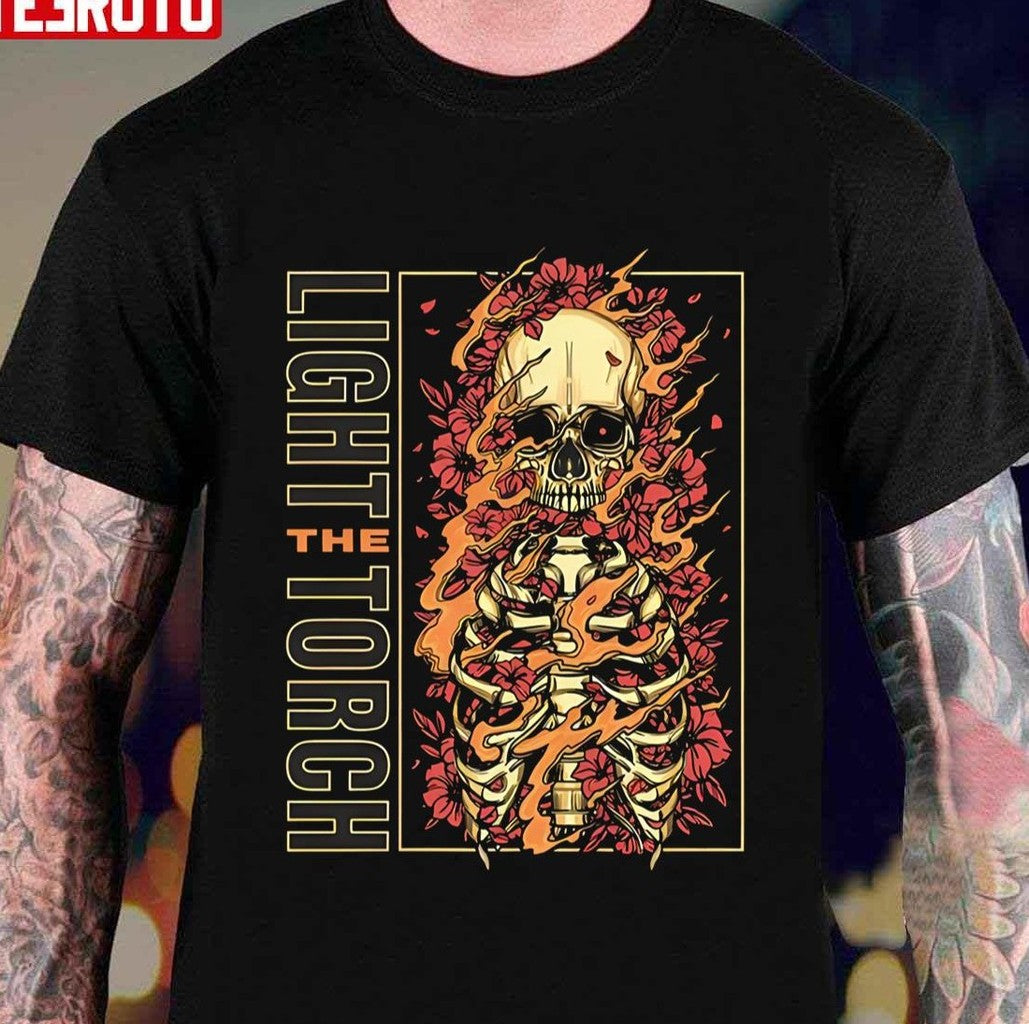 Burning Skull Light The Torch Unisex Hoodie