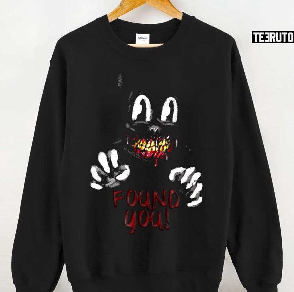 Cartoon Cat Horror Character Are You Afraid Unisex T-Shirt