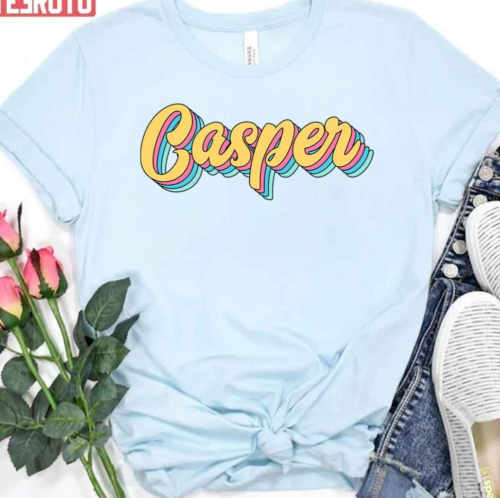 Casper Retro Yellow Script Unisex T-Shirt