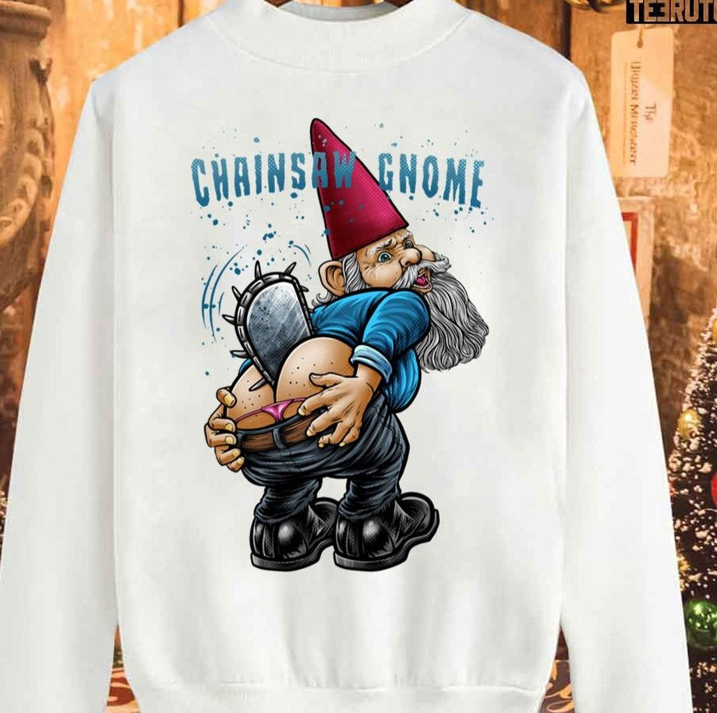 Chainsaw Gnome Christmas Unisex Sweatshirt