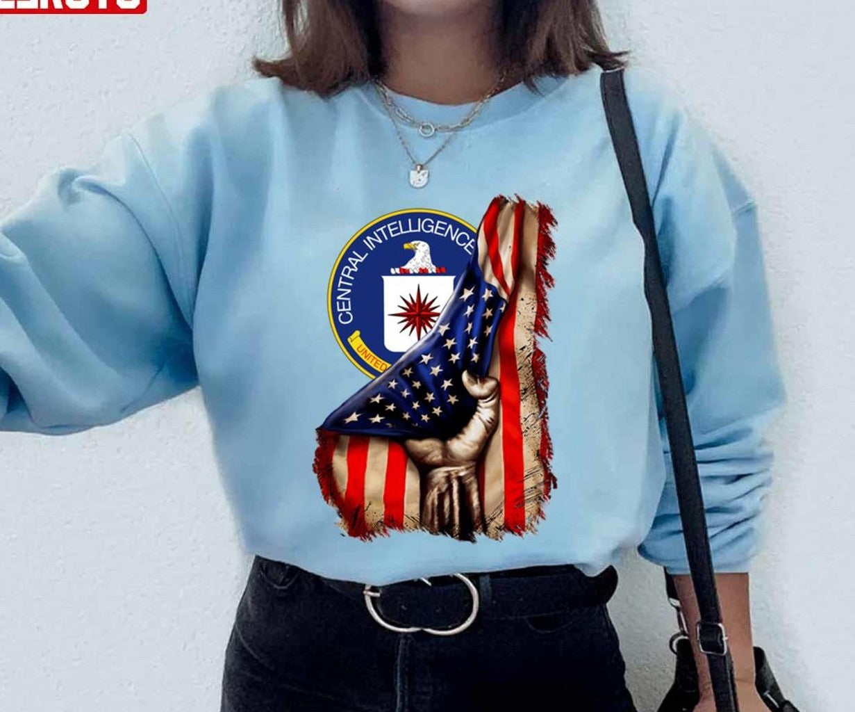 Central Intelligence Agency Cia American Flag Unisex Sweatshirt