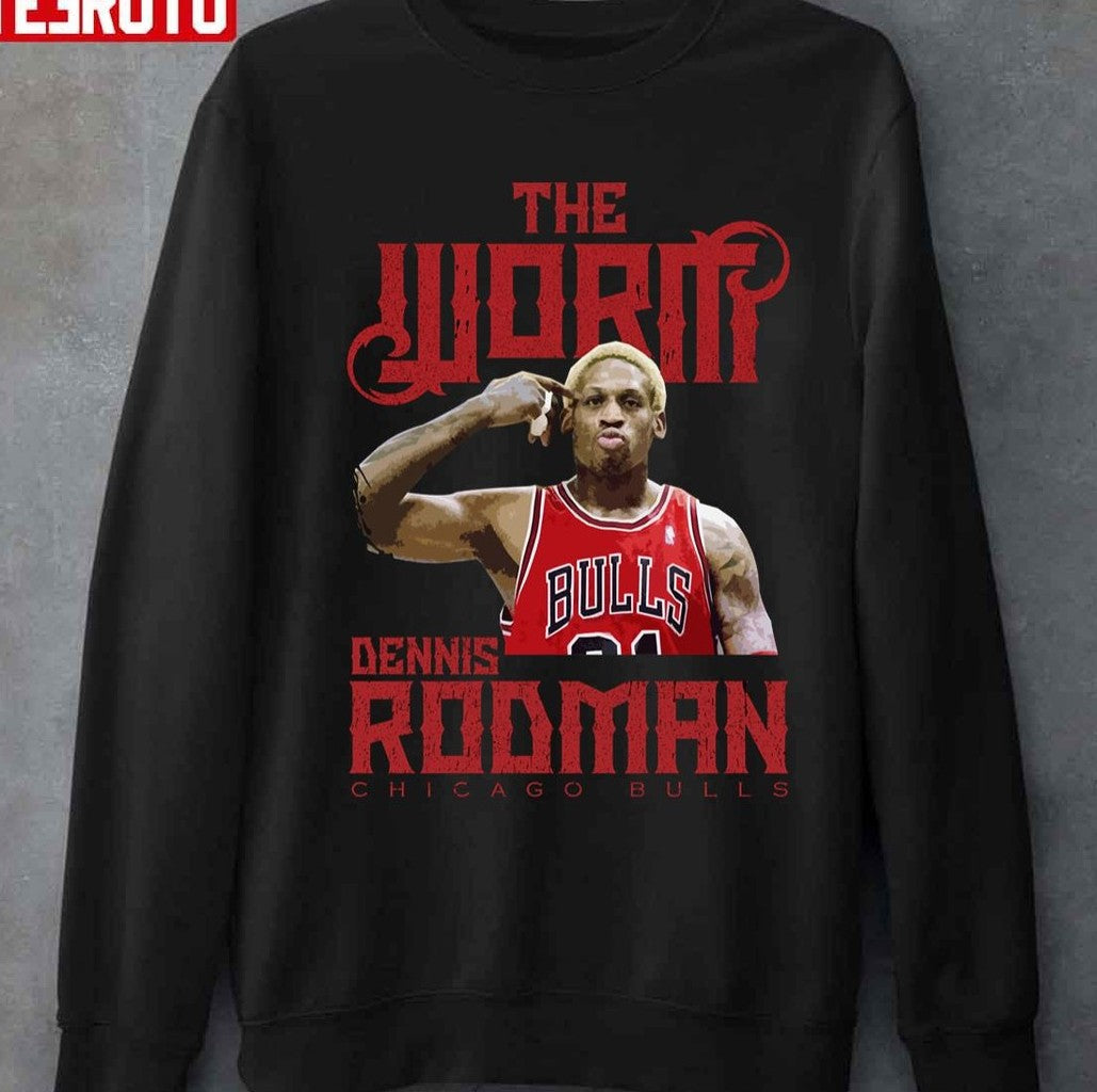 Chicago Bulls The Worm Dennis Rodman Basketball Player Graphic Unisex T-shirt