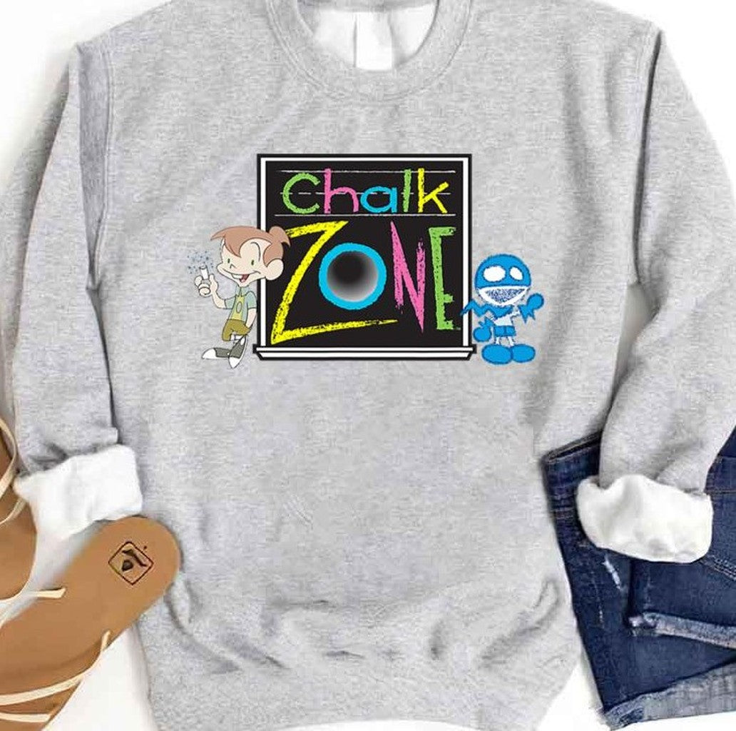 Chalkzone Logo With Rudy And Snap Unisex Sweatshirt