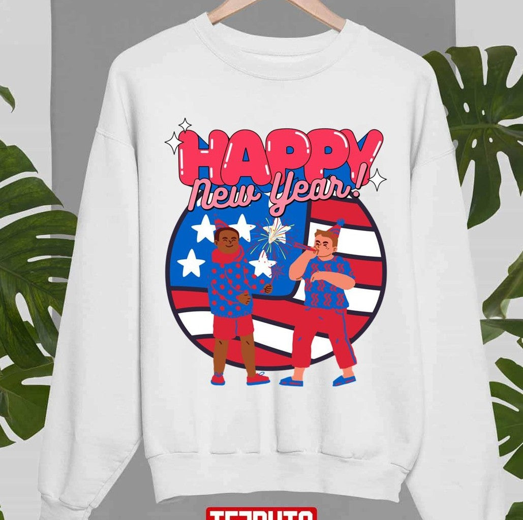 Celabrating Happy New Year Usa 2023 Happy New Year America Unisex Sweatshirt
