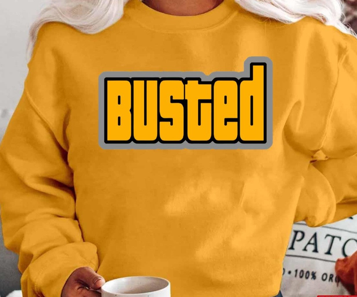 Busted Yellow Design Grand Theft Auto Gta Unisex T-Shirt