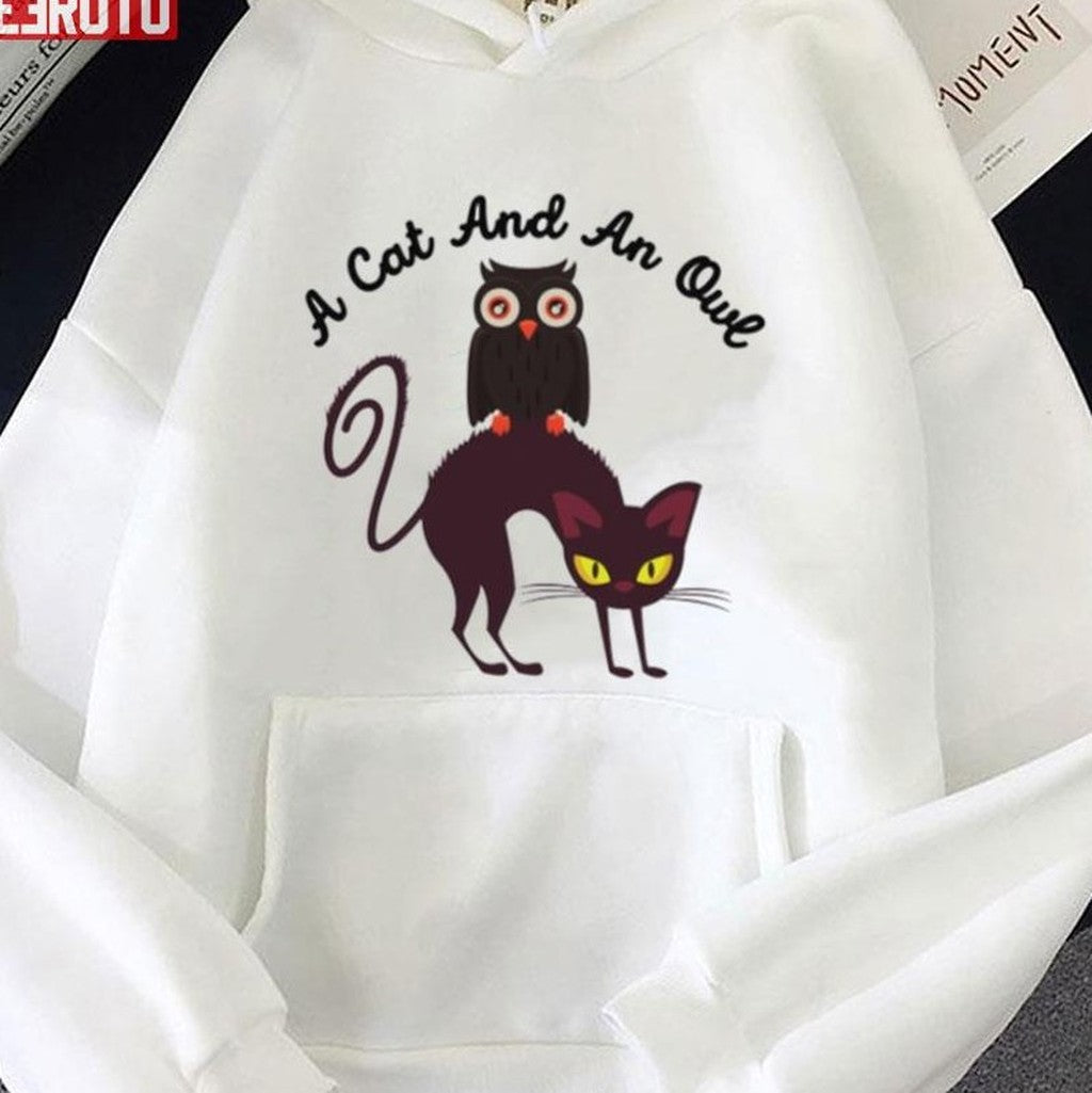 A Cat And An Owl Unisex T-shirt