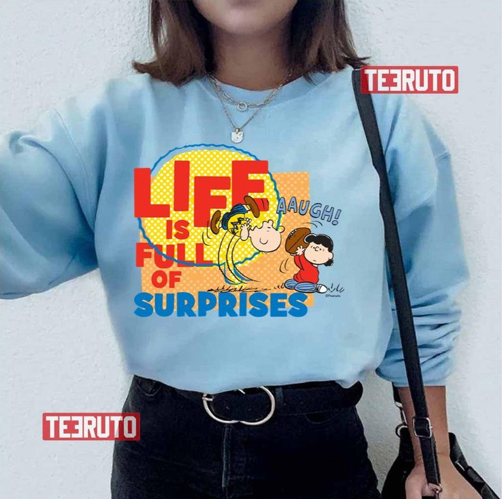 Charlie Brown & Lucy Life Is Full Of Surprises Peanuts Unisex T-Shirt