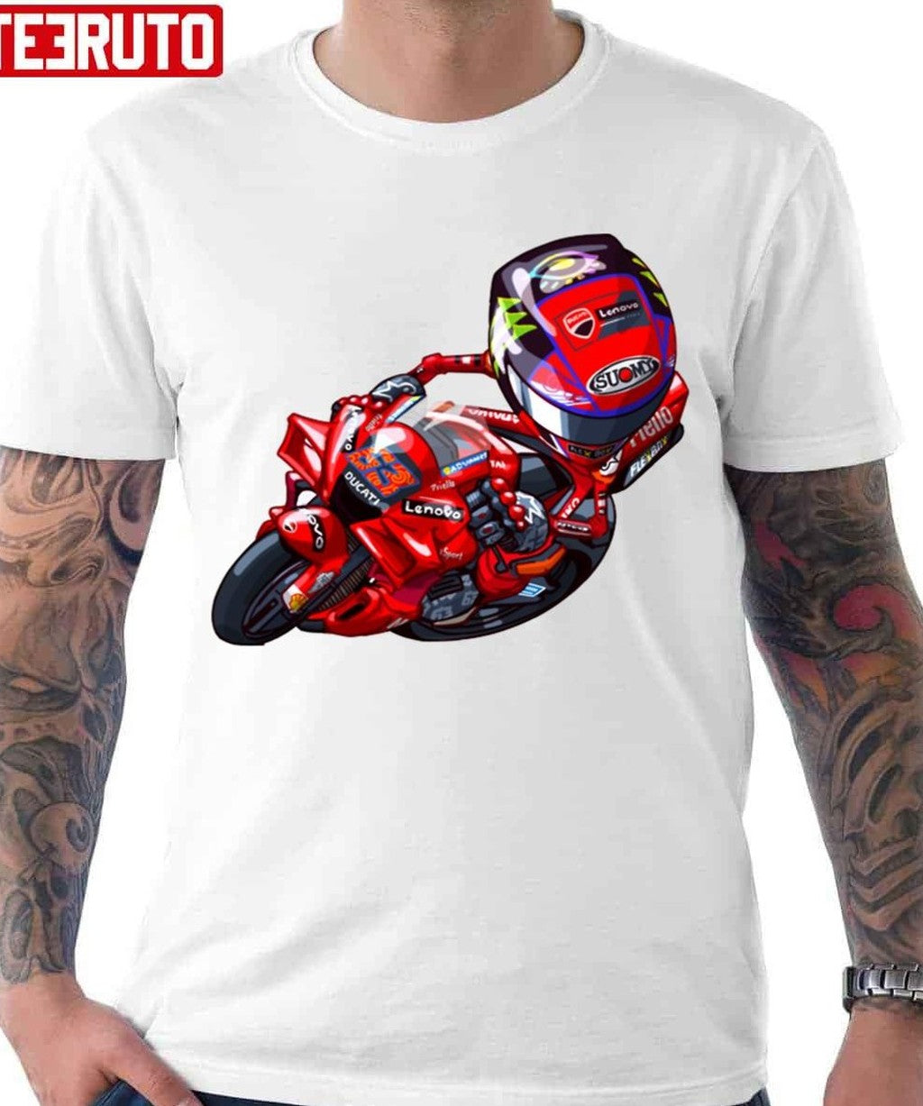 Cartoon Motorsport Pecco Bagnaia Unisex T-Shirt