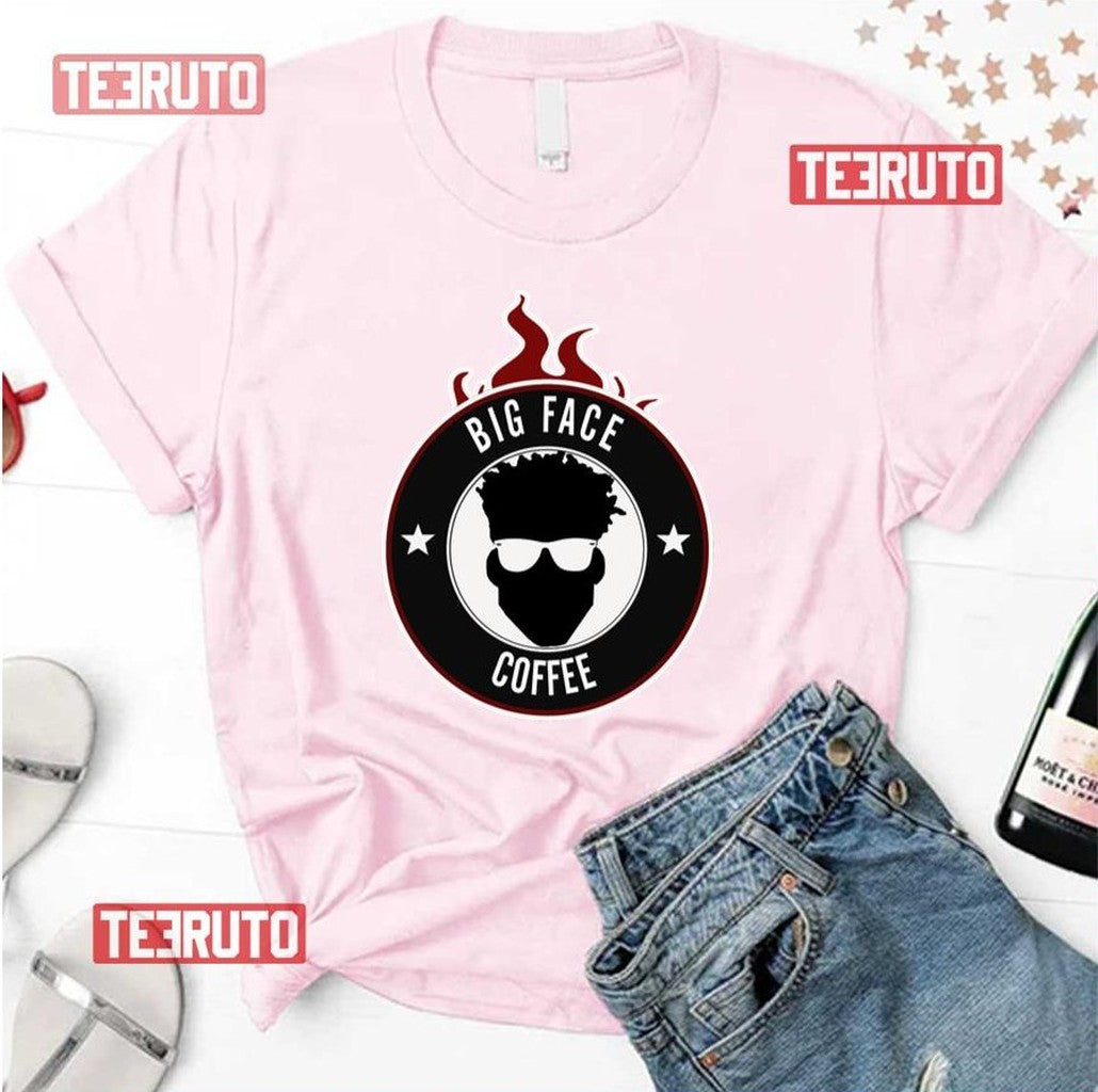 Black Logo Big Face Coffee Unisex T-Shirt