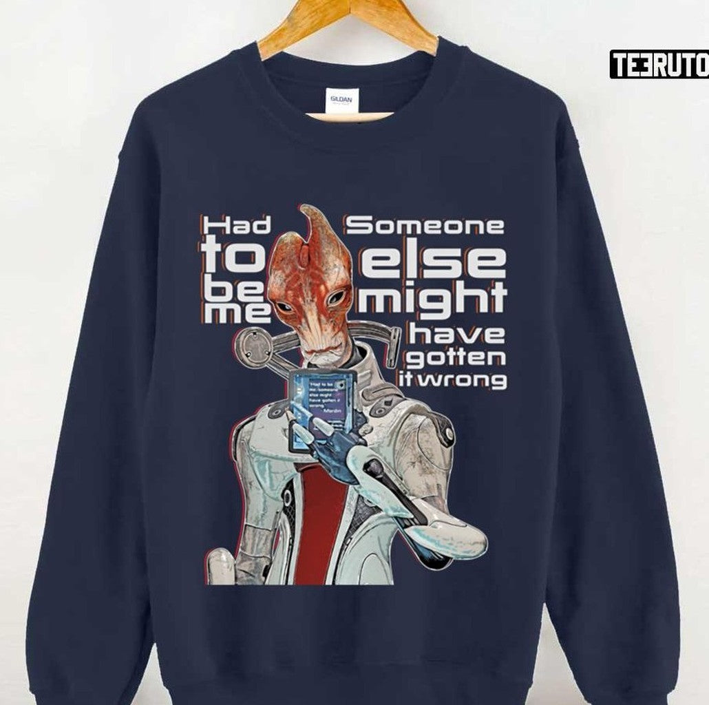 Cartoon Mordin Had To Be Me Someone Else Might Have Gotten It Wrong Mass Effect Unisex T-shirt