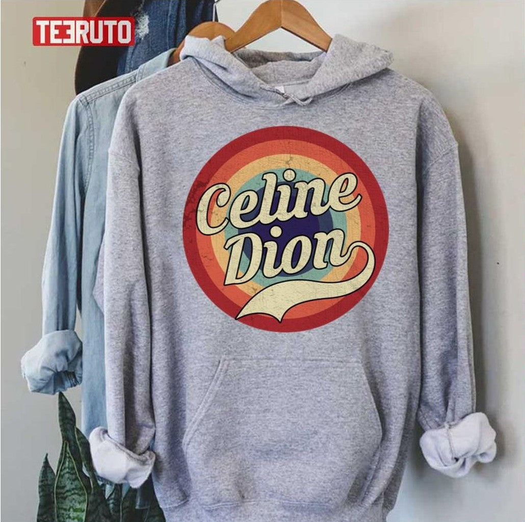 Celine Dion Retro Circle Vintage Unisex Hoodie