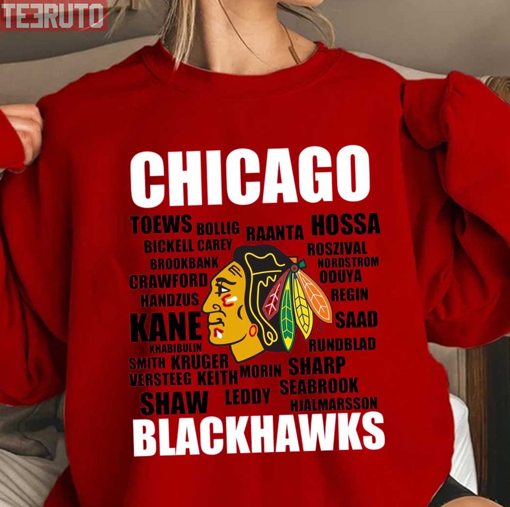 Chicago Blackhawks Member Names Design Ice Hockey Unisex Sweatshirt