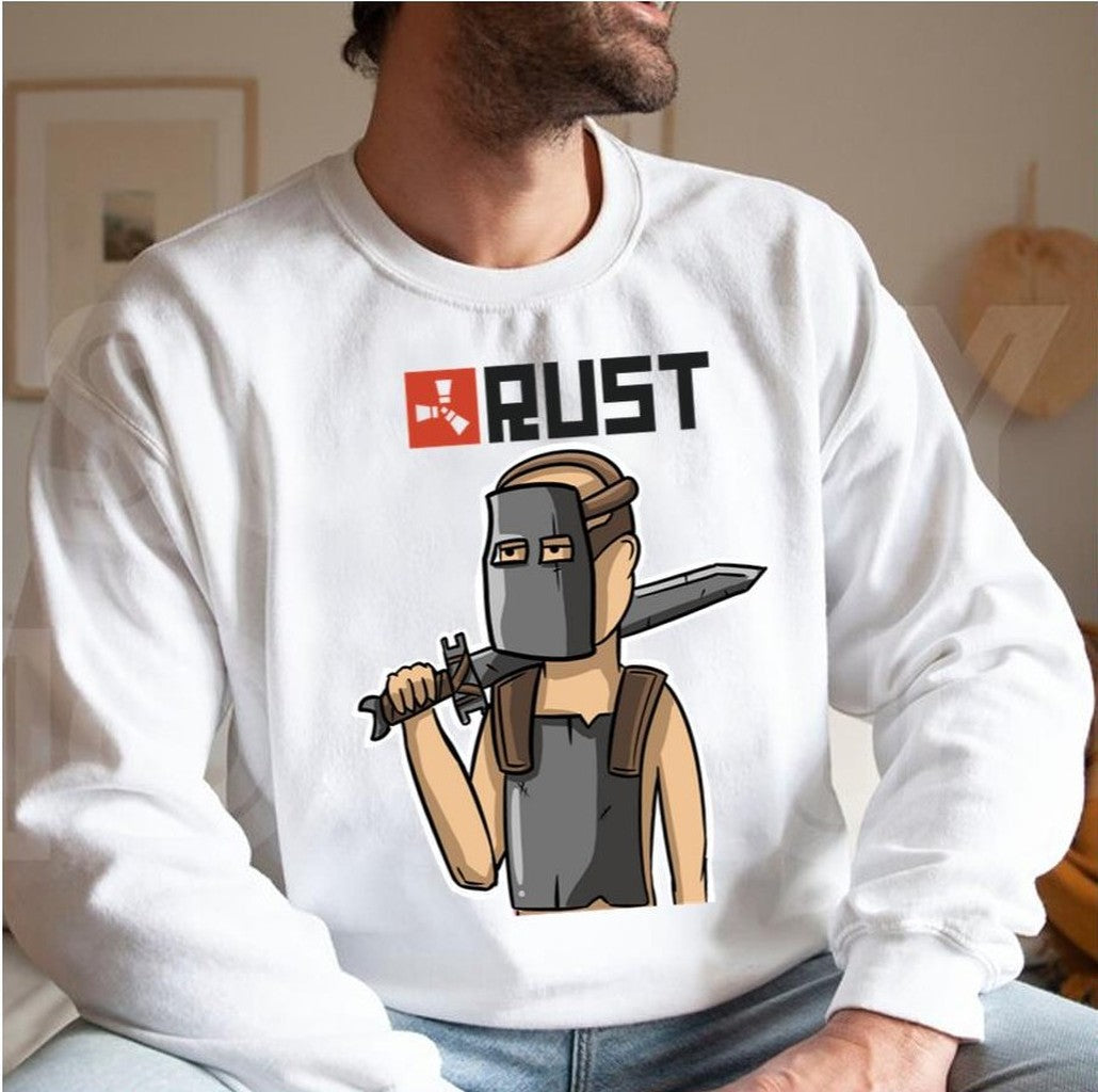 Cartoon Design Rust Warrior Unisex T-Shirt