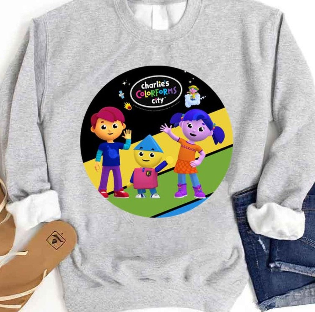 Charlie's Colorforms Cute Characters Cartoon Unisex Sweatshirt