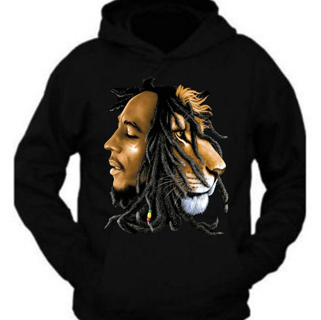 Bob Marley Smoking Joint Rasta One Love Lion Zion Hoodie
