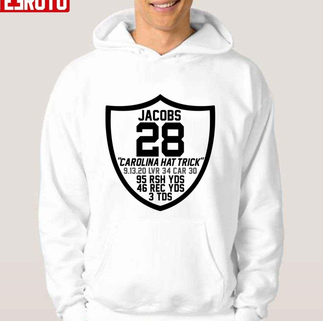 Carolina Hat Trick Josh Jacobs 28 Design Unisex Hoodie
