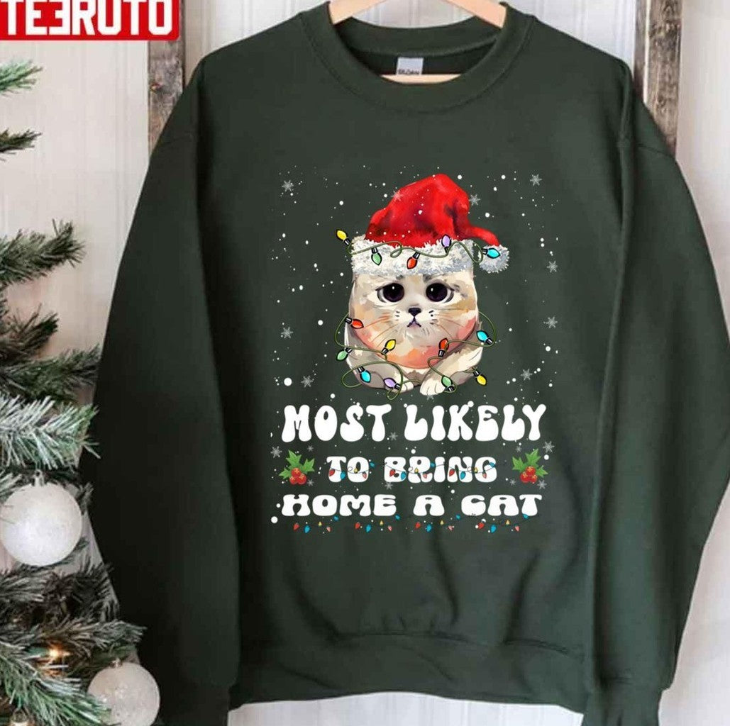 Cat Lovers Retro Vintage Most Likely To Bring Home A Cat Funny Cat Kittens LoverS Unisex T-Shirt