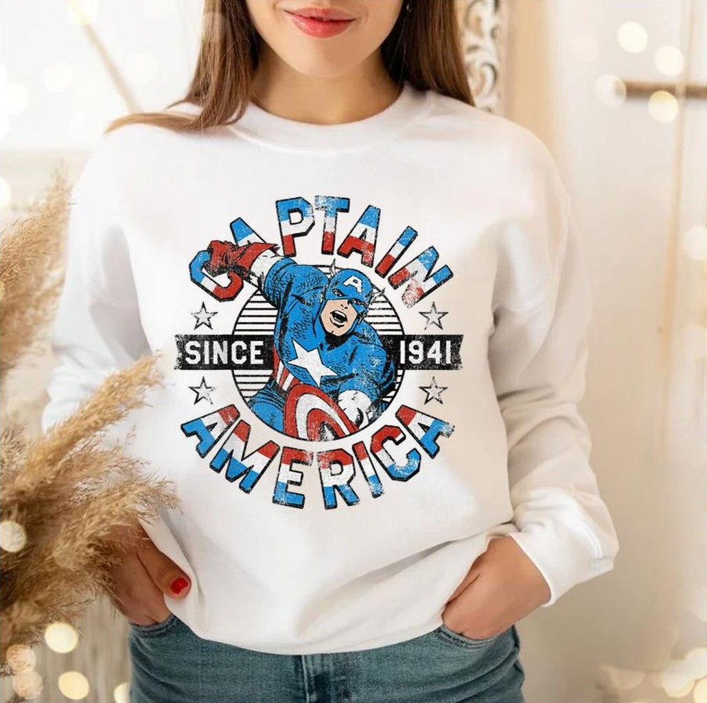 Ca 1941 Marvel Captain America Logo Unisex Sweatshirt