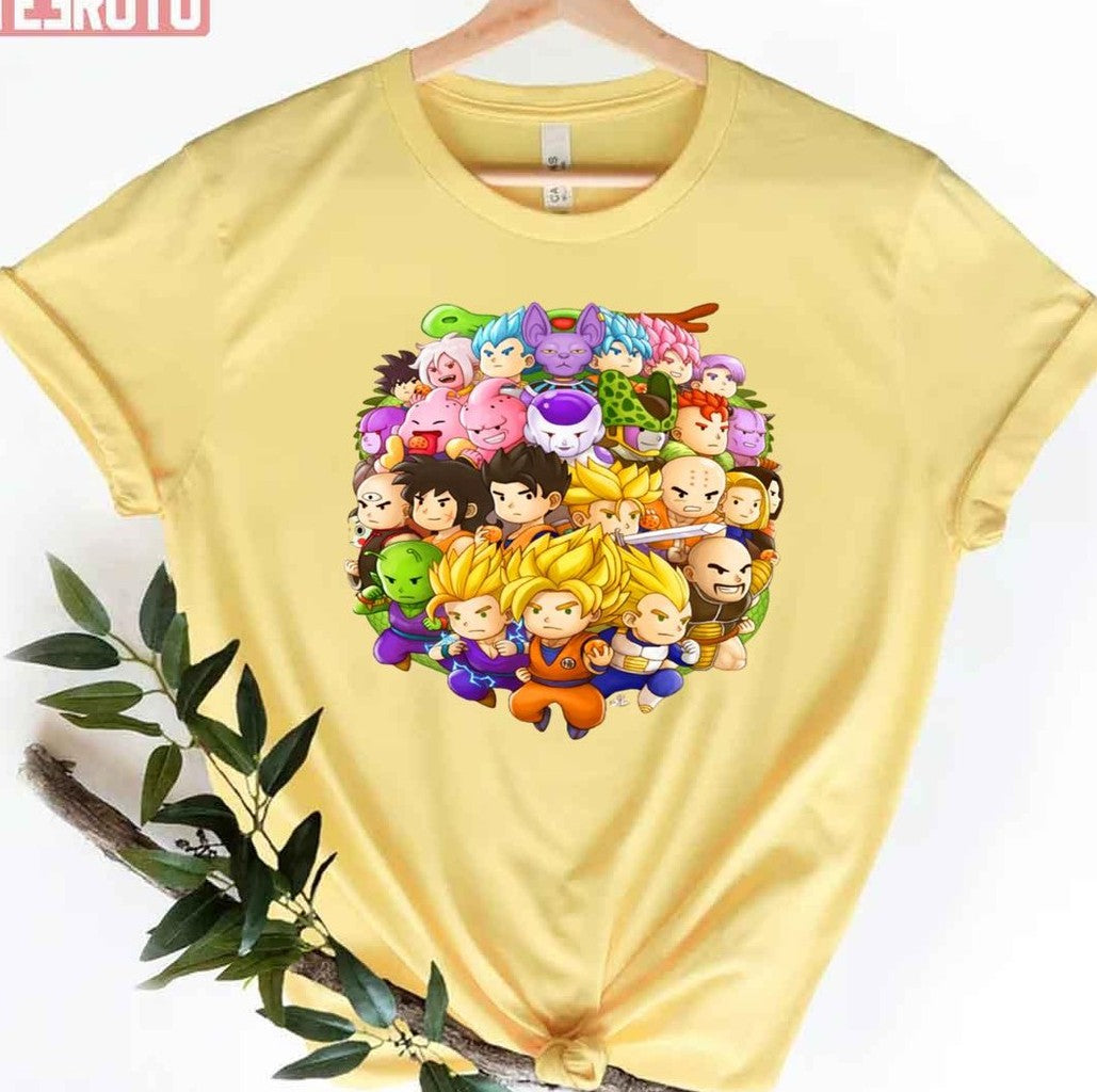 Chibi The Ball Characters Of Dragon Ball Anime Unisex T-Shirt