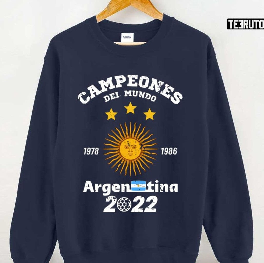 Campeones Messi World Cup Argentina Unisex Sweatshirt