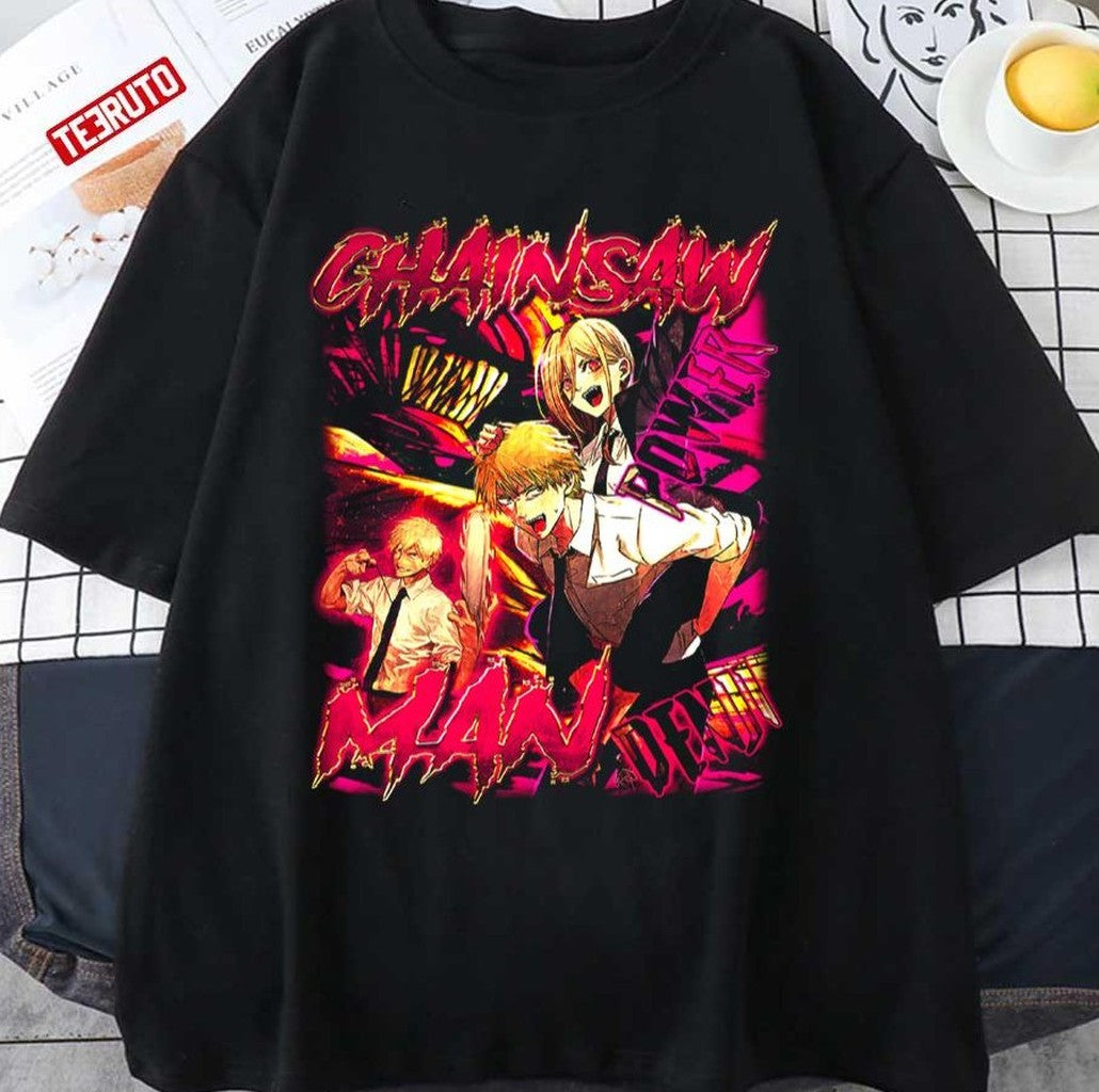 Chainsaw Man Denji Power Vintage Bootleg Unisex T-Shirt