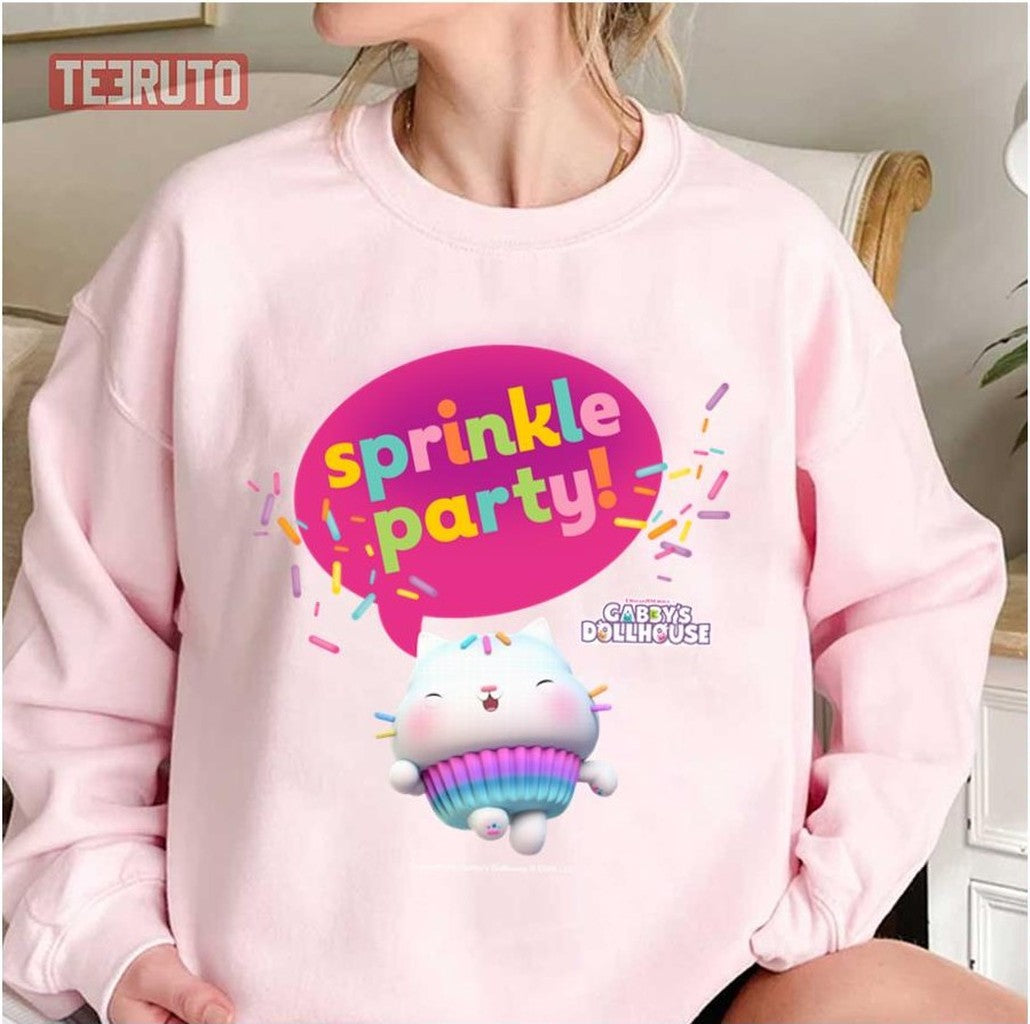 Cakey Cat Sprinkle Paws Gabby's Dollhouse Unisex T-Shirt