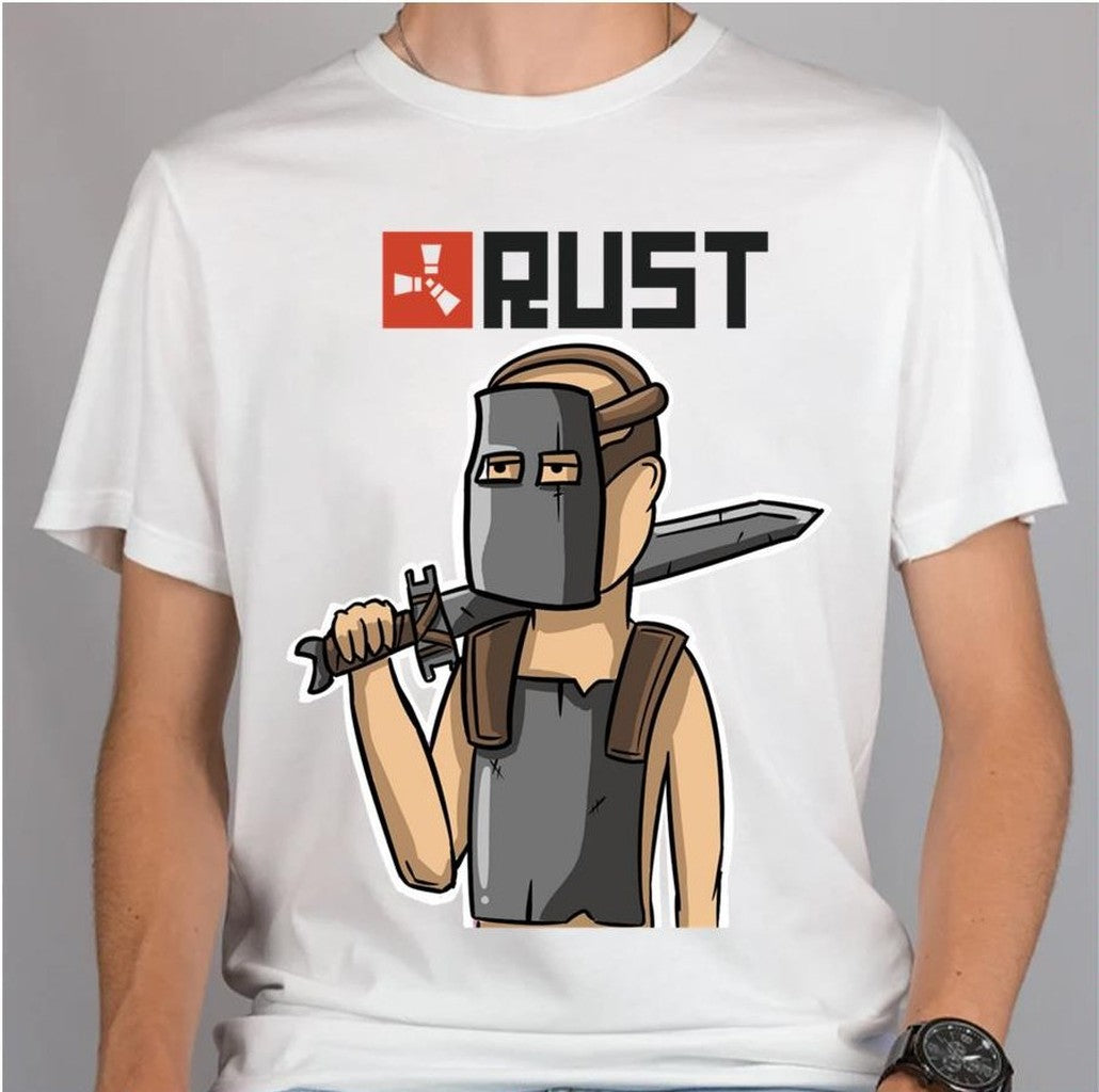 Cartoon Design Rust Warrior Unisex T-Shirt