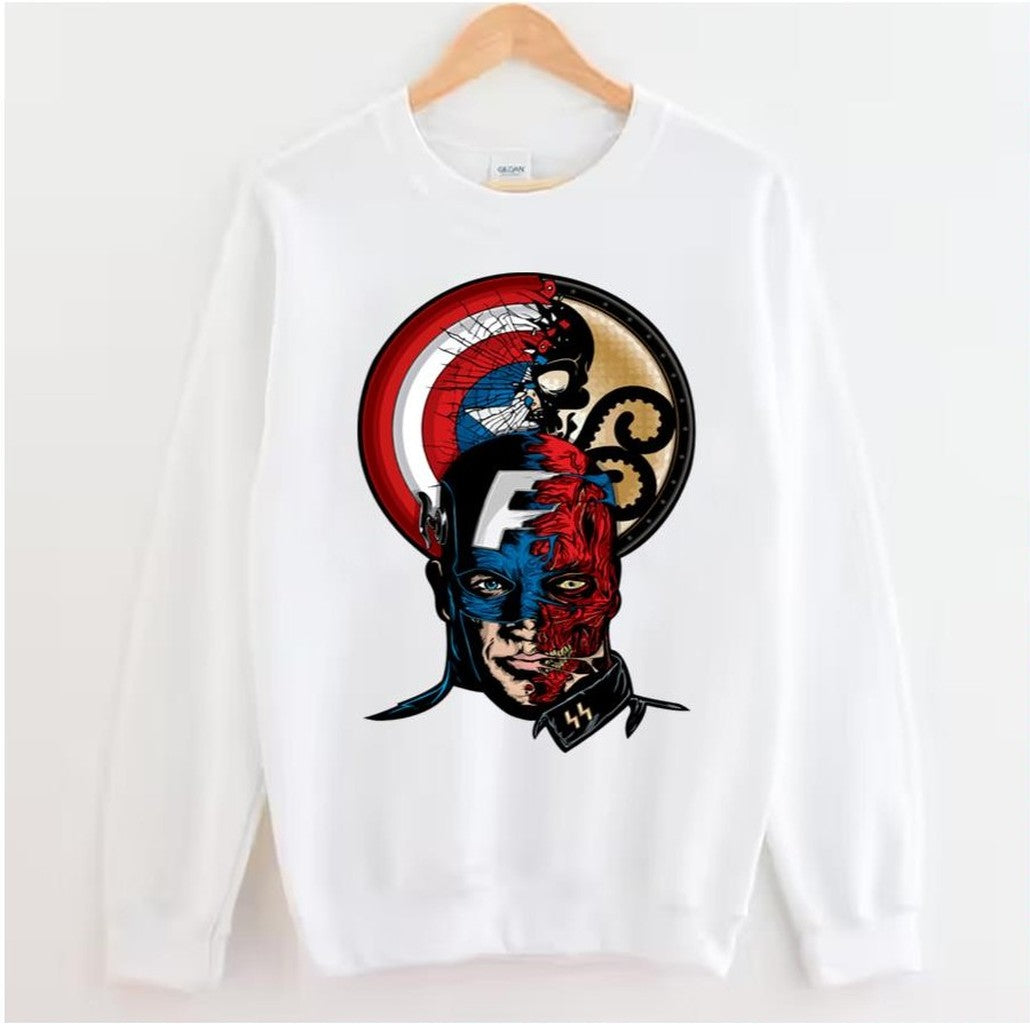 Captain America Tattoo Clipart Marvel Unisex Sweatshirt