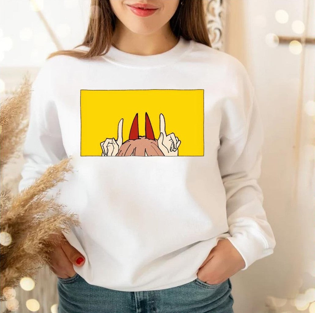 Chainsaw Man Power Horns Yellow Graphic Unisex Sweatshirt