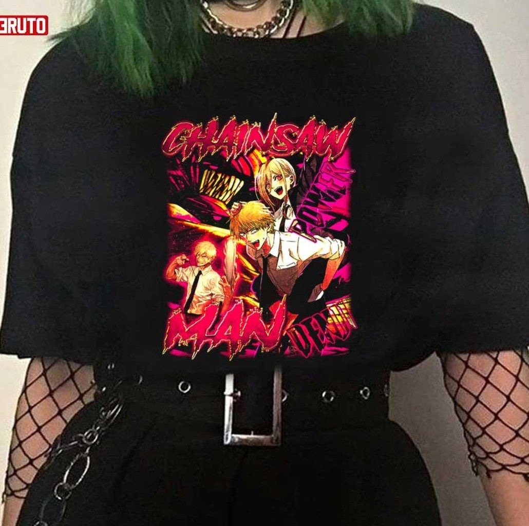 Chainsaw Man Denji Power Vintage Bootleg Unisex T-Shirt