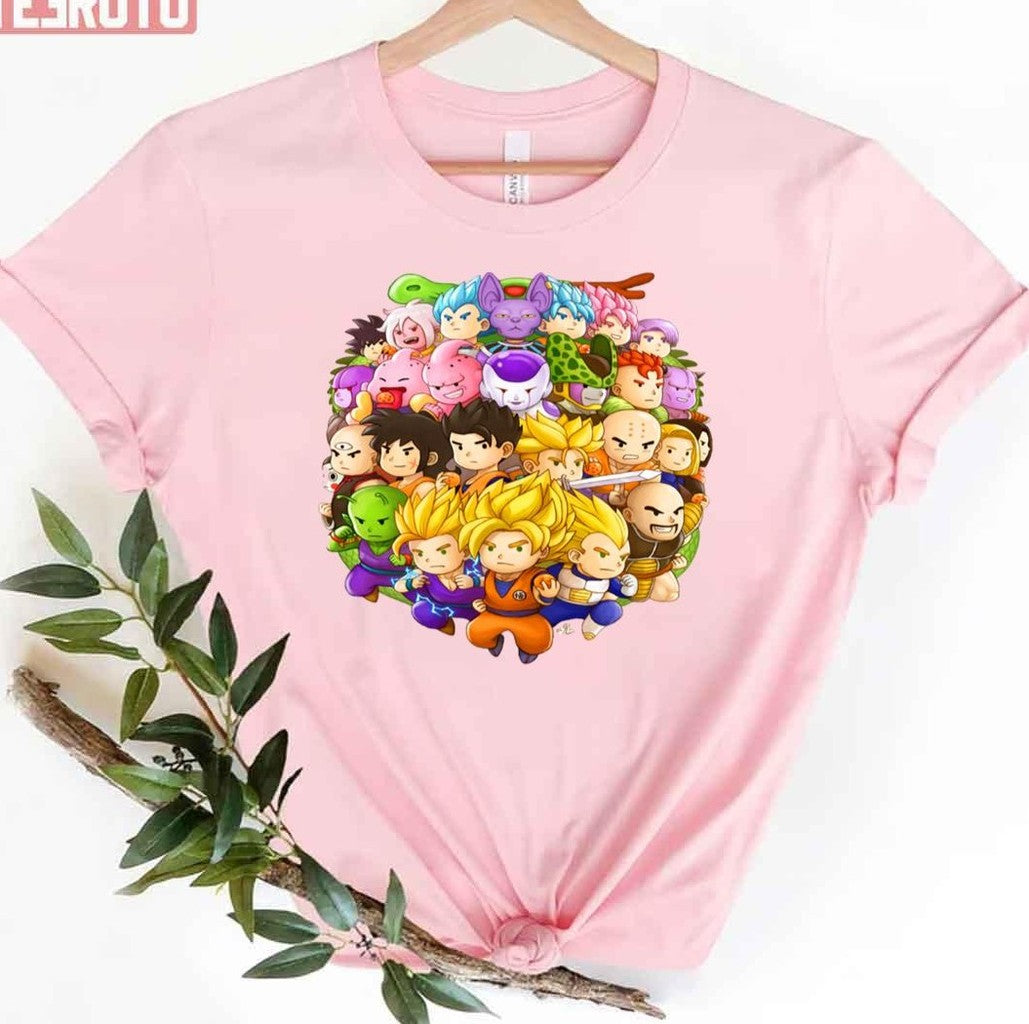 Chibi The Ball Characters Of Dragon Ball Anime Unisex T-Shirt