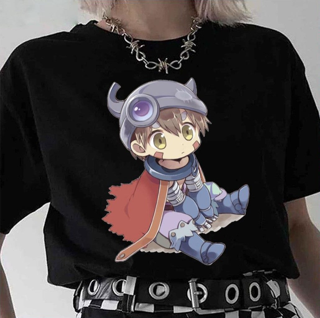 Chibi Reg Sitting Made In Abyss Anime Unisex T-Shirt