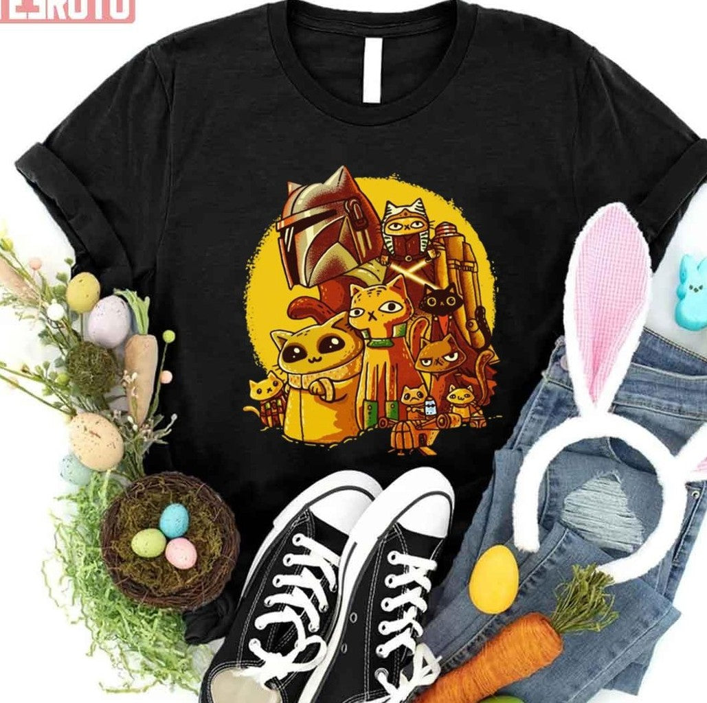 Catdalorian Star Wars Mandalorian Yoda Unisex T-Shirt