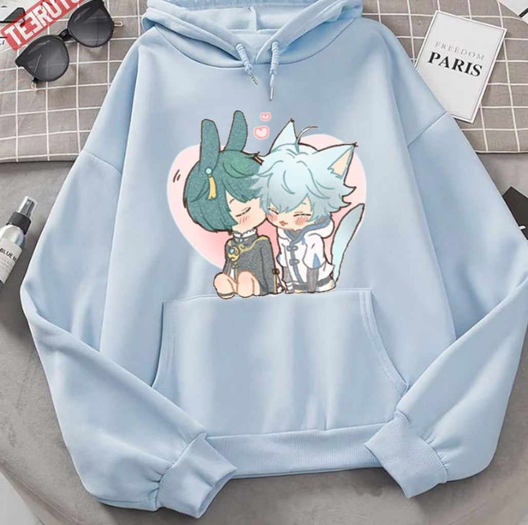 A Kiss Genshin Impact Chibi Xingyun Unisex Hoodie