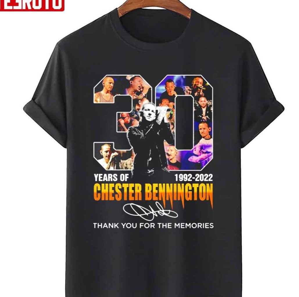 Chester Bennington Signatures 30 Years 1992 2022 Unisex T-Shirt