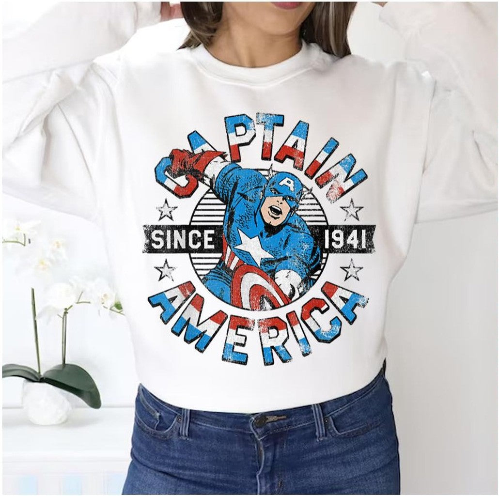 Ca 1941 Marvel Captain America Logo Unisex Sweatshirt