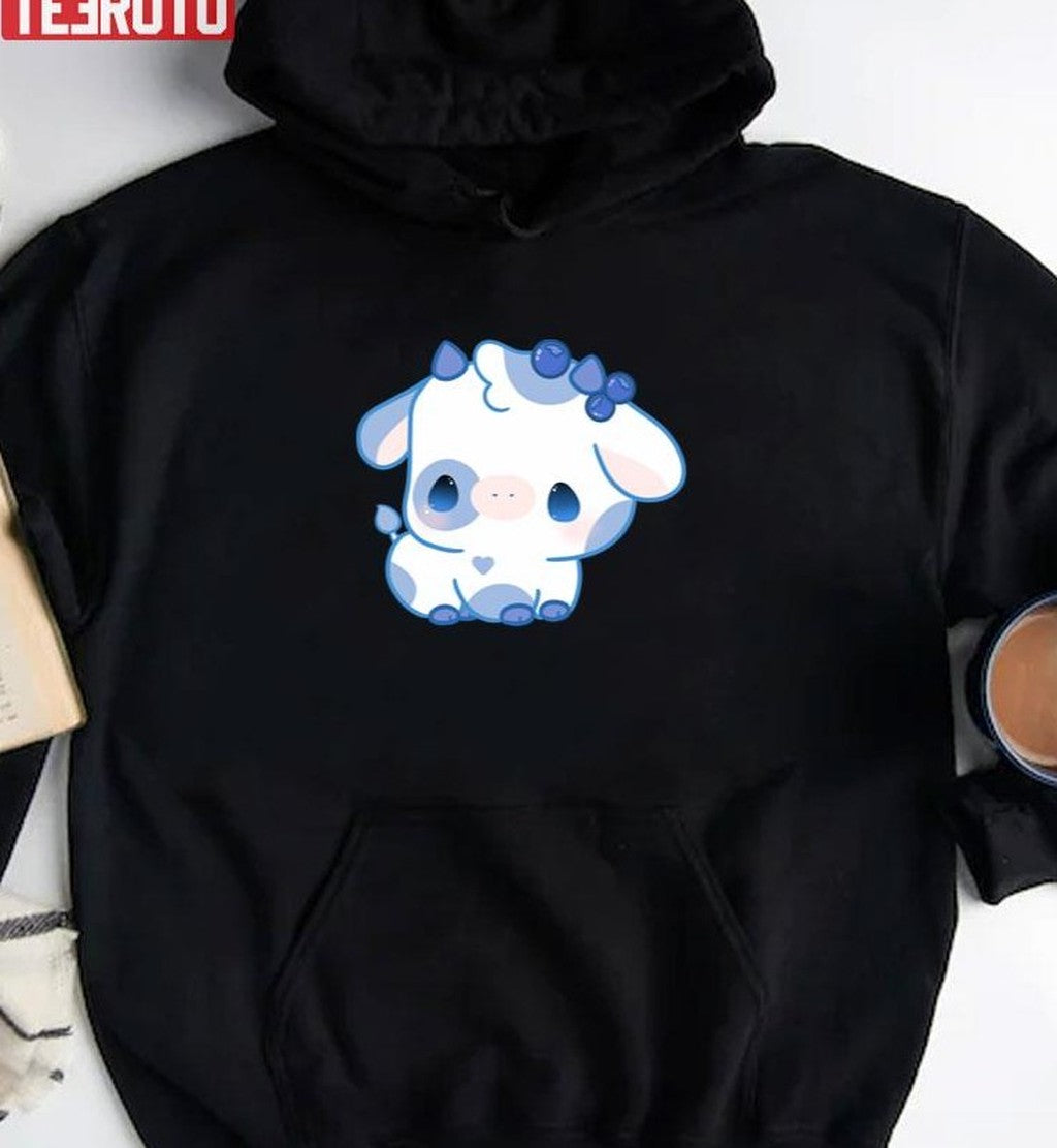 Blueberry Cow Kawaii Zoopals Unisex T-Shirt