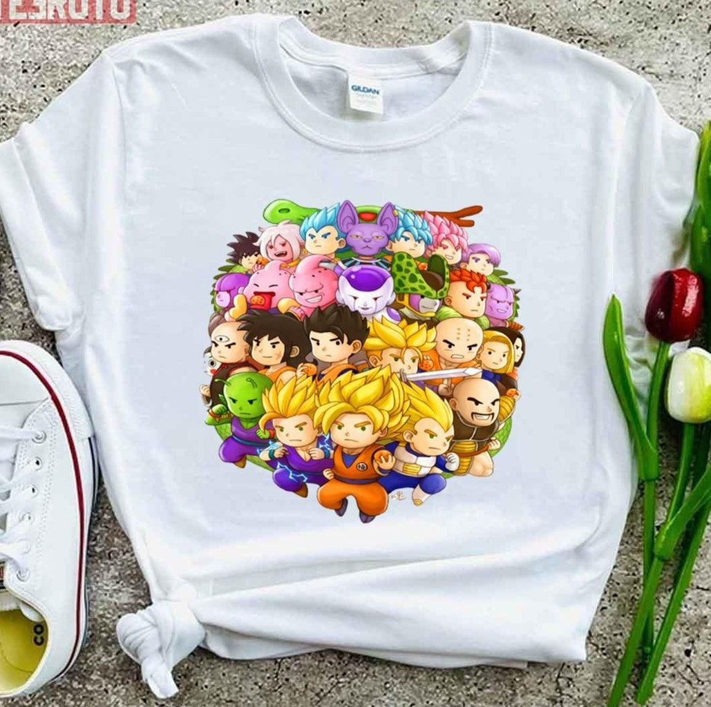 Chibi The Ball Characters Of Dragon Ball Anime Unisex T-Shirt