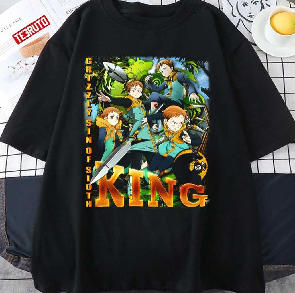 Character Nanatsu No Taizai Grizzly Sin Of Sloth The Seven Deadly Sins King 7 Deadly Sins Anime Unisex T-Shirt